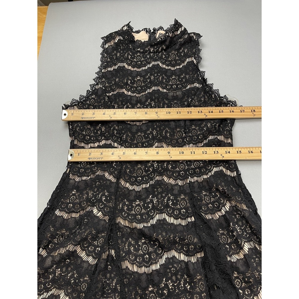 Trixxi Womens Dress Medium Black Lace Coquette Goth Emo Hoco Formal - Picture 6 of 10